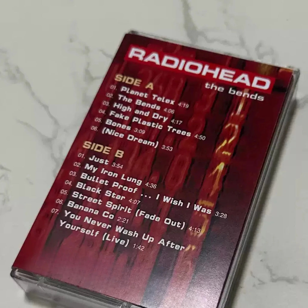 The Bends Cassette Tape, 90s Alternative & Britpop Rock with Distorted Guitars & Emotive Vocals Retro Format