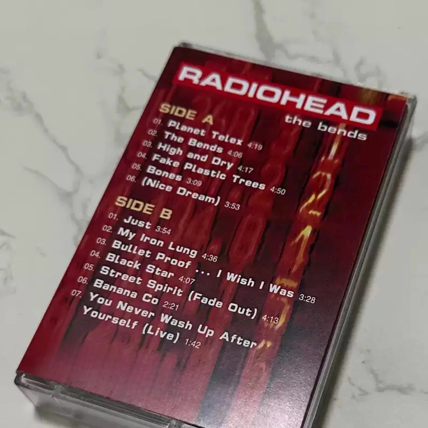 The Bends Cassette Tape, 90s Alternative & Britpop Rock with Distorted Guitars & Emotive Vocals Retro Format