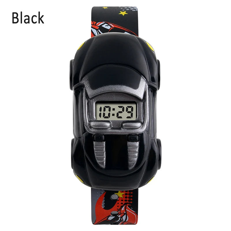 Reloj Digital Infantil LED Carrito - Estilo Retro Deportivo