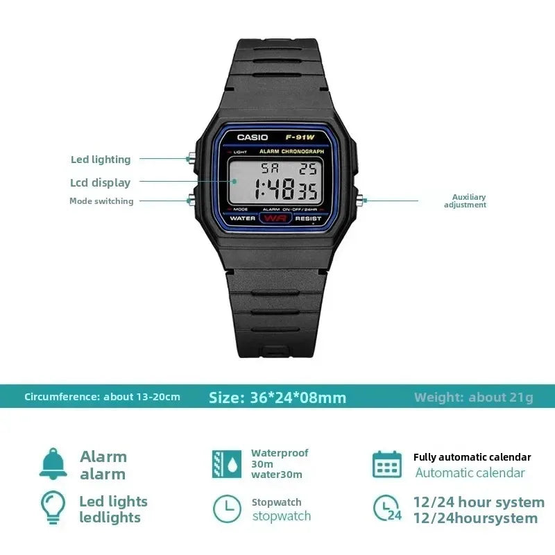 Reloj Casio F-91W Retro - Clásico Digital LCD