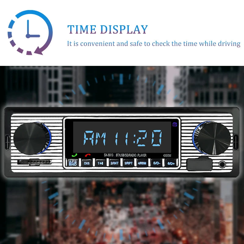 SINOVCLE 1 Din Car Radio Stereo Digital  Bluetooth FM Audio Music USB / SD With In Dash AUX Input 12V MP3 Multimedia Player