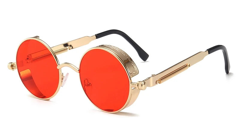 Gafas de Sol Steampunk Redondas Metal - Estilo Retro Industrial