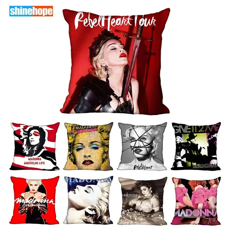 Funda de Almohada Decorativa Madonna - Pop Star Retro 80s