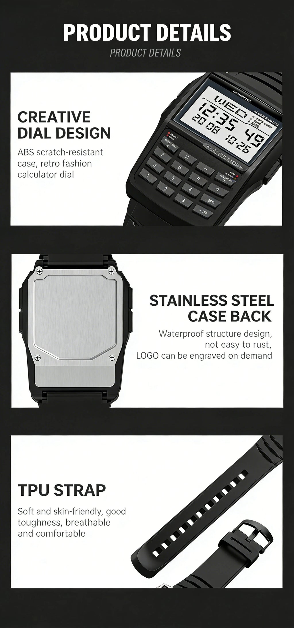Reloj Calculadora LED Retro - Estilo Deportivo Digital