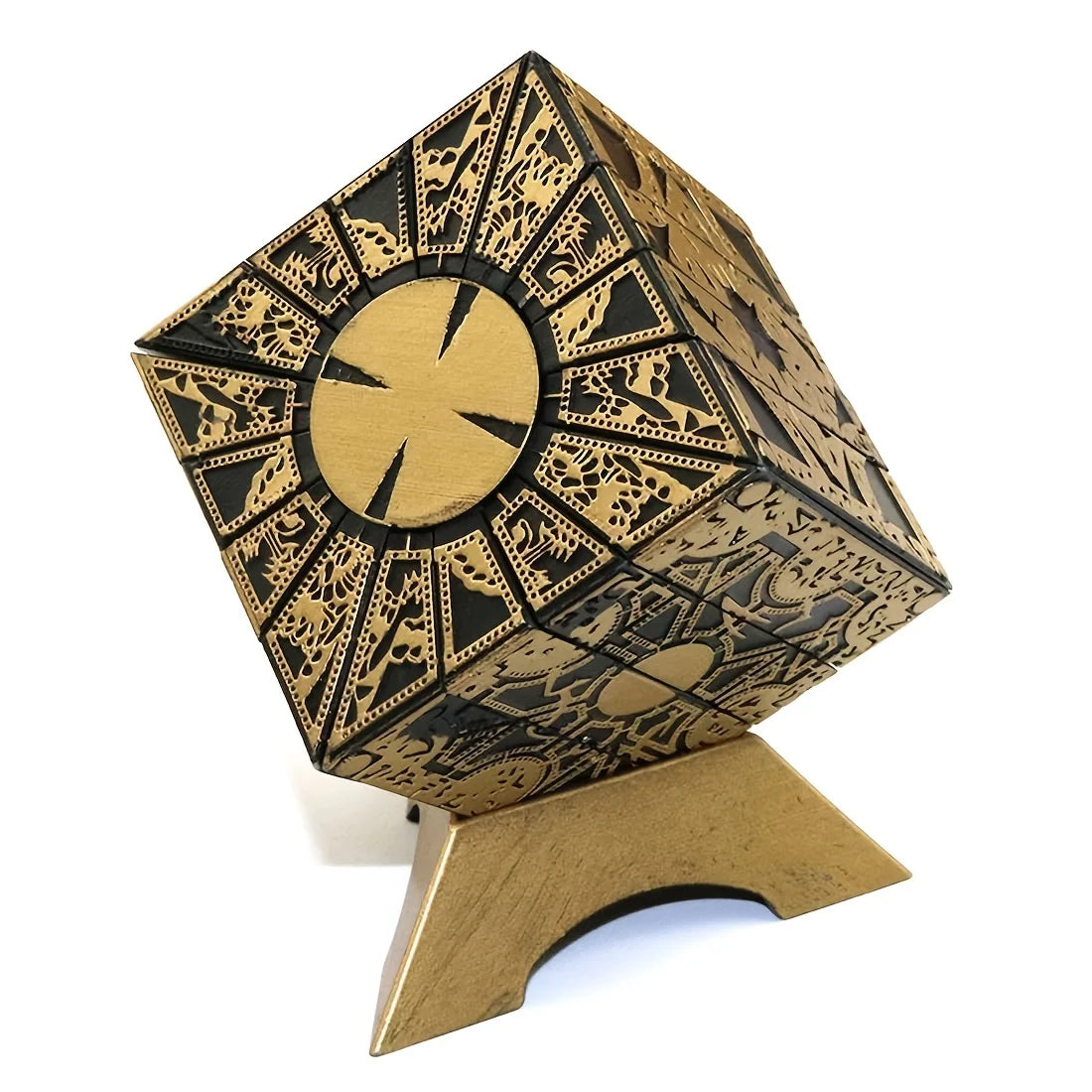 Puzzle Box Functional, Puzzle Cube Detachable - Lament Configuration with Base, Deformation Puzzle Lock Box Decoration