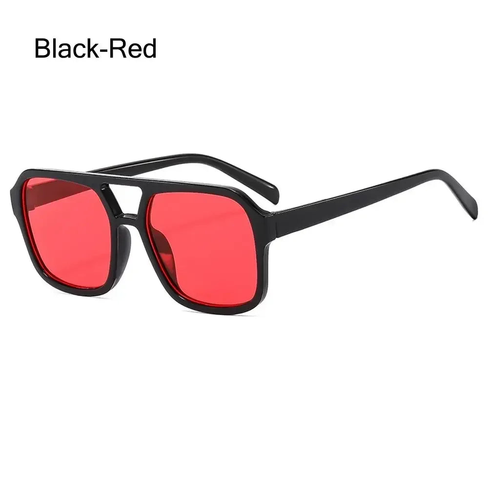 Gafas de Sol Cuadradas Aviador Retro 70s - Marco Grande Estilo Vintage