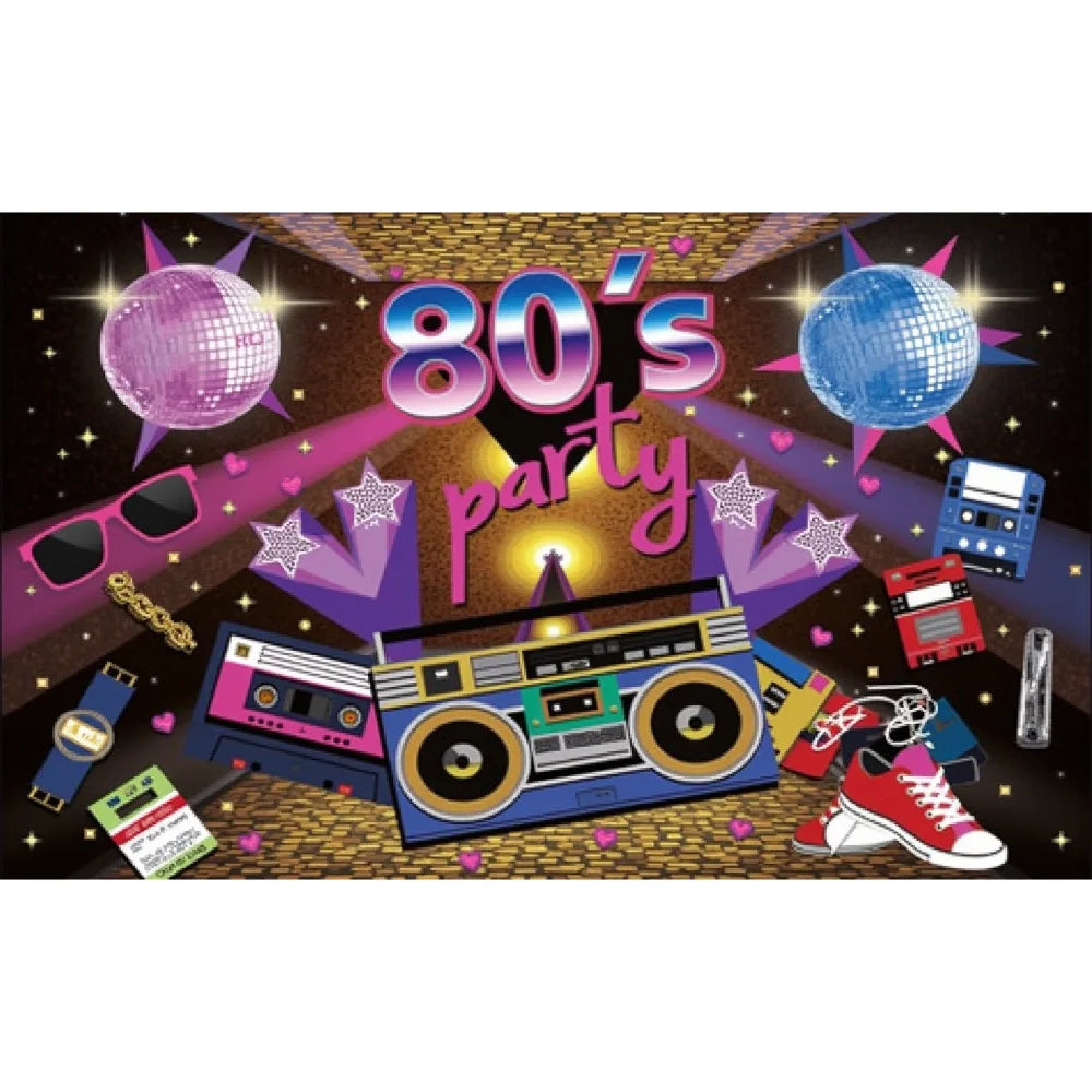 80S 90s Background Decoration Back To The 90s Backdrop Radio Skateboard Graffiti Birthday Party Background Photography Props