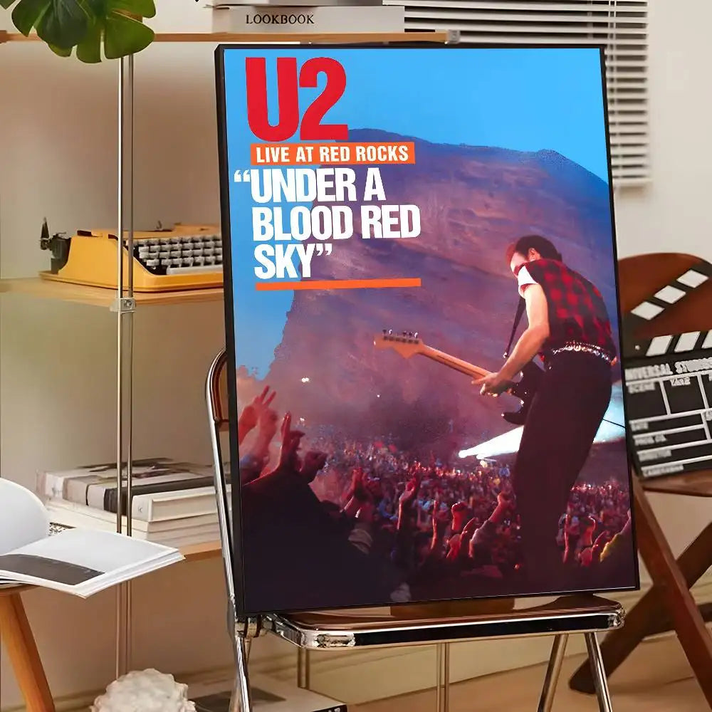 Póster Artístico U2 - Cuadro Canvas Rock Band Retro