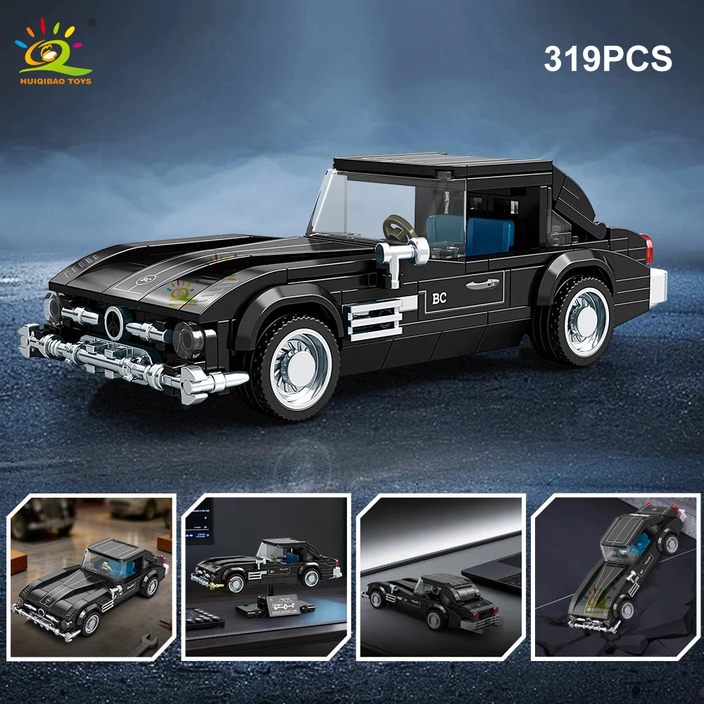 Auto Deportivo Retro MOC con Exhibidor - Bloques de Construcción