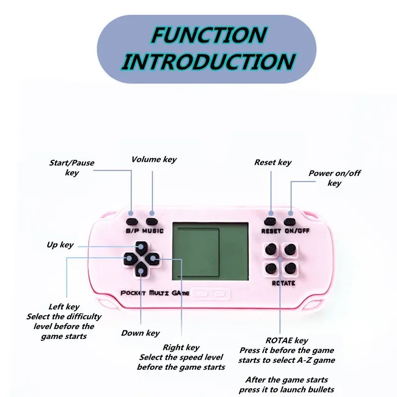 Mini Consola Retro Llavero - 26 Juegos Clásicos Portátil