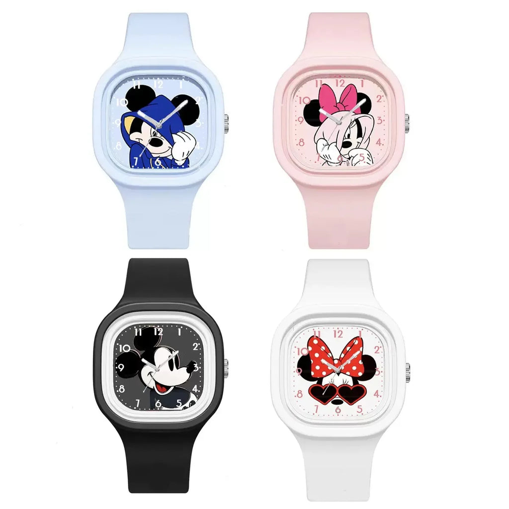 Reloj Infantil Mickey & Minnie - Reloj Retro Animado para Niños