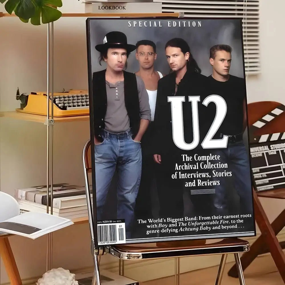 Póster Artístico U2 - Cuadro Canvas Rock Band Retro