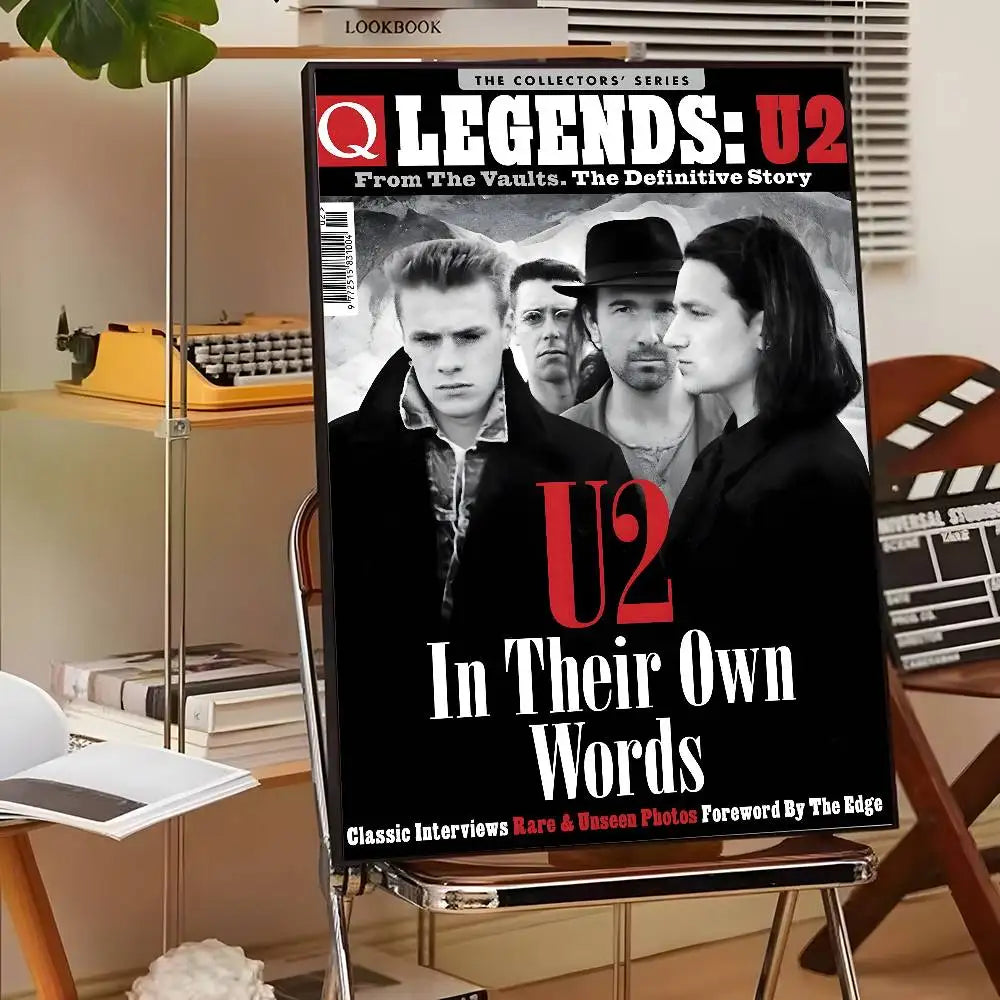 Póster Artístico U2 - Cuadro Canvas Rock Band Retro