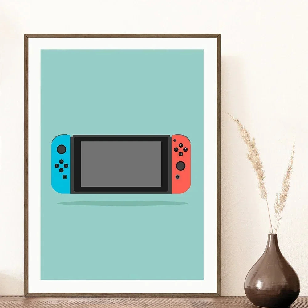 Cuadro Abstracto Control de Videojuegos - Arte Moderno Gamer