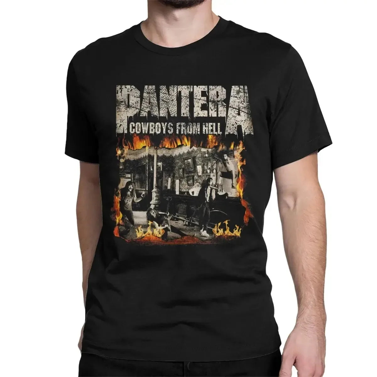 Camiseta Pantera Póster - Heavy Metal Band Oversize Algodón