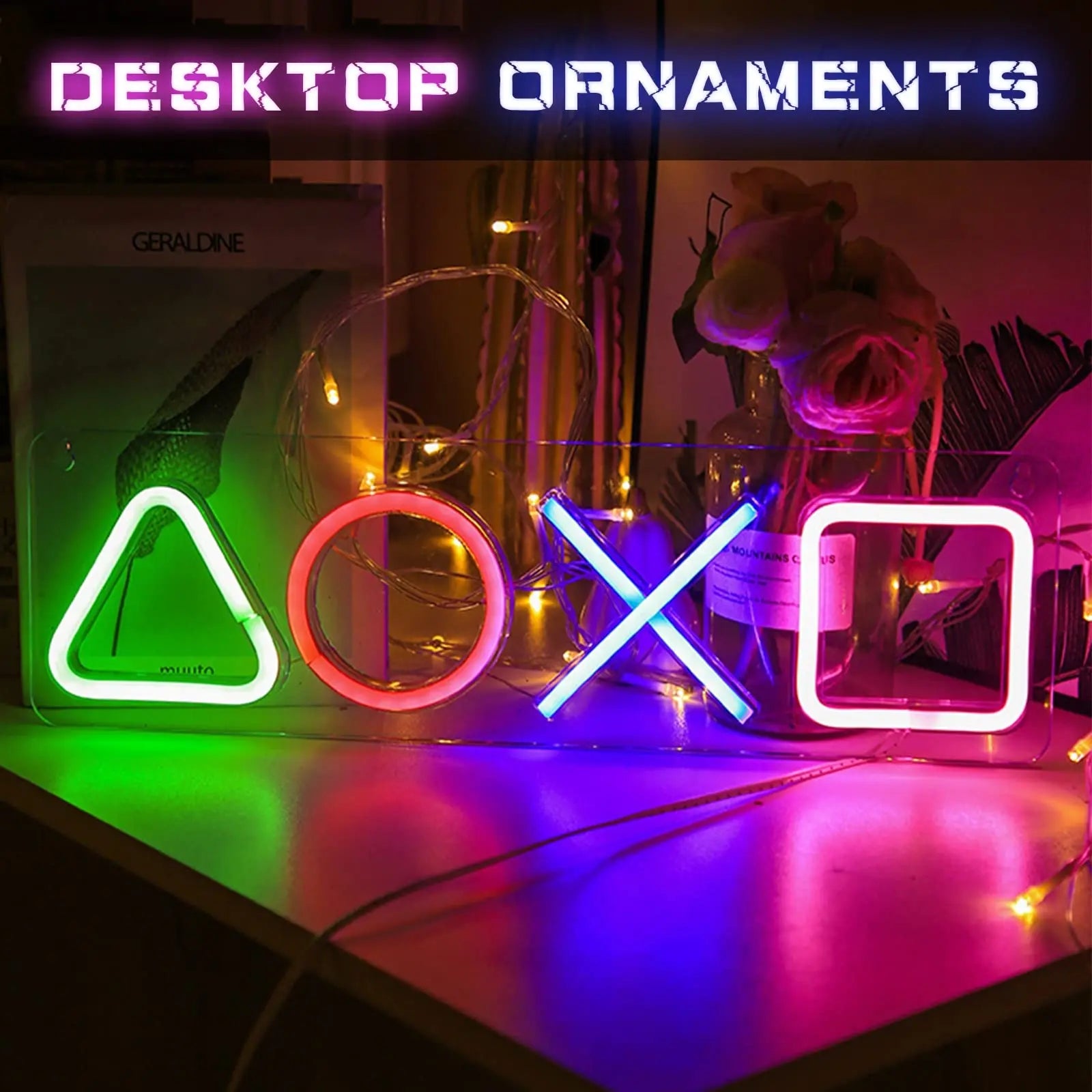 Letrero Neón Retro PS4 - Luz Decorativa Gamer