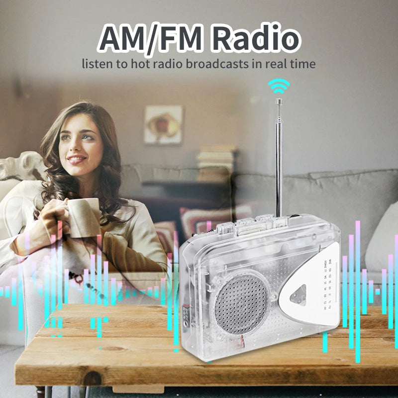 Reproductor de Cassettes Walkman Portátil - Radio AM/FM Retro
