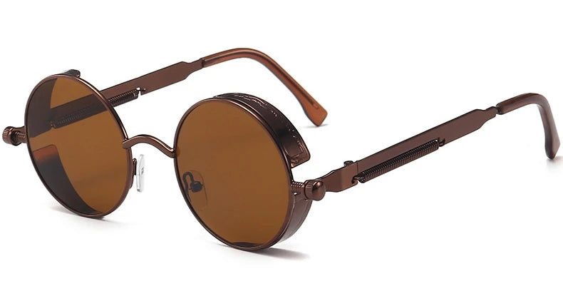 Gafas de Sol Steampunk Redondas Metal - Estilo Retro Industrial