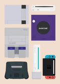 Póster Controles de Videojuegos Retro - Cuadro Decorativo Gamer