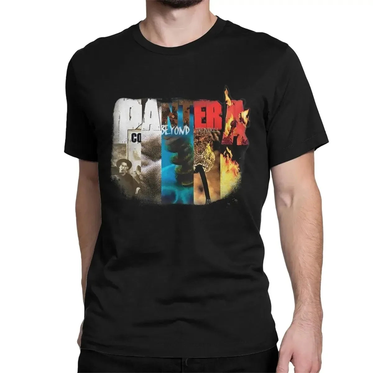 Camiseta Pantera Póster - Heavy Metal Band Oversize Algodón