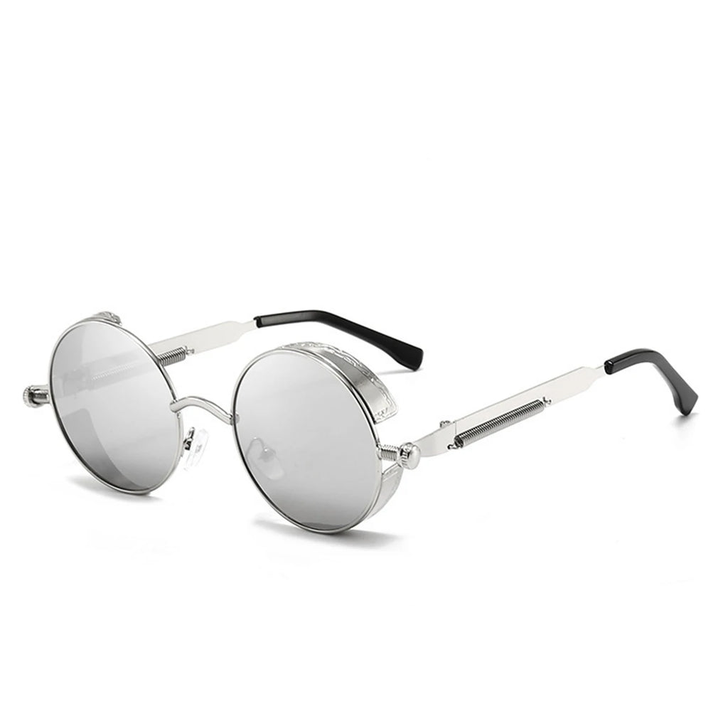 Gafas de Sol Retro Punk Redondas - Protección UV400 Estilo Vintage