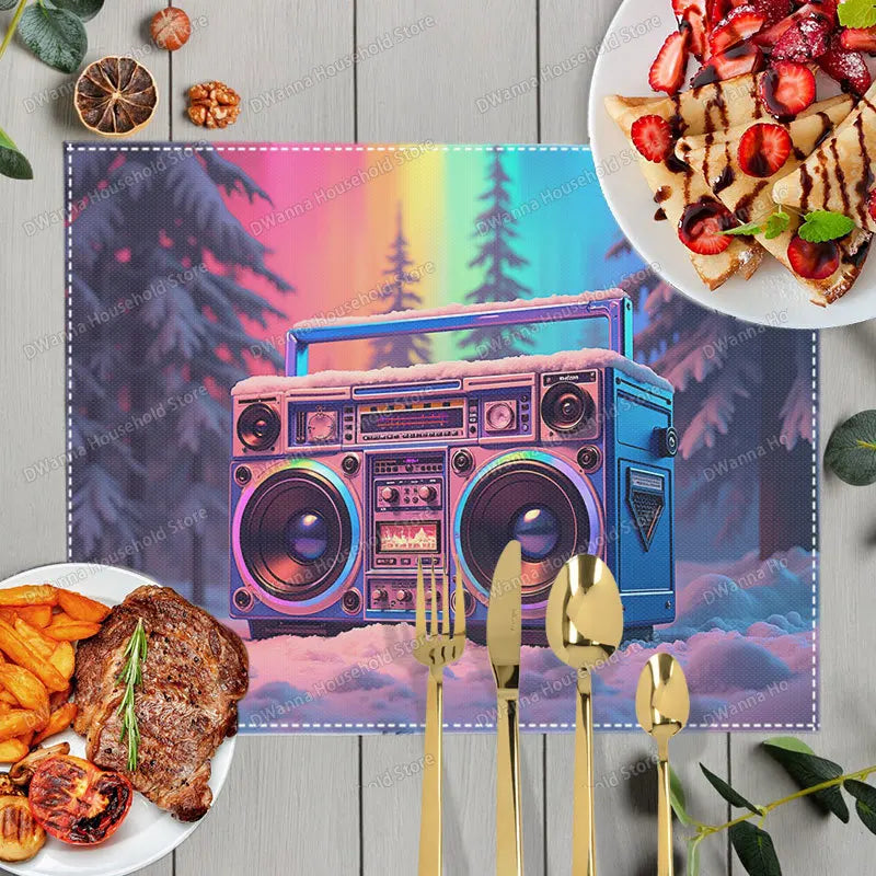 Individuales Retro Cassette - Mantel Decorativo Vintage