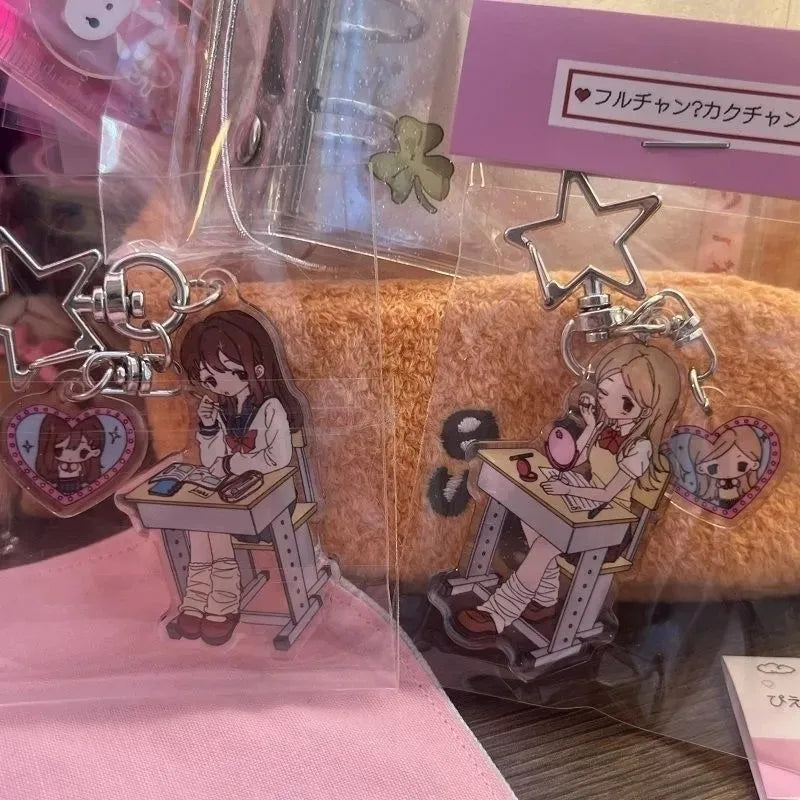 New Y2k Singer Girl Figurine Key Chain Project Anime Peripherals Cute Cartoon Originality Delicate Schoolbag Pendant Cute Gift