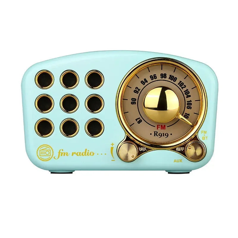 Radio Retro Bluetooth Speaker Walnut Wooden FM Radio With Old Fashioned Classic Style Support TF Card & MP3 Player Loud Volume