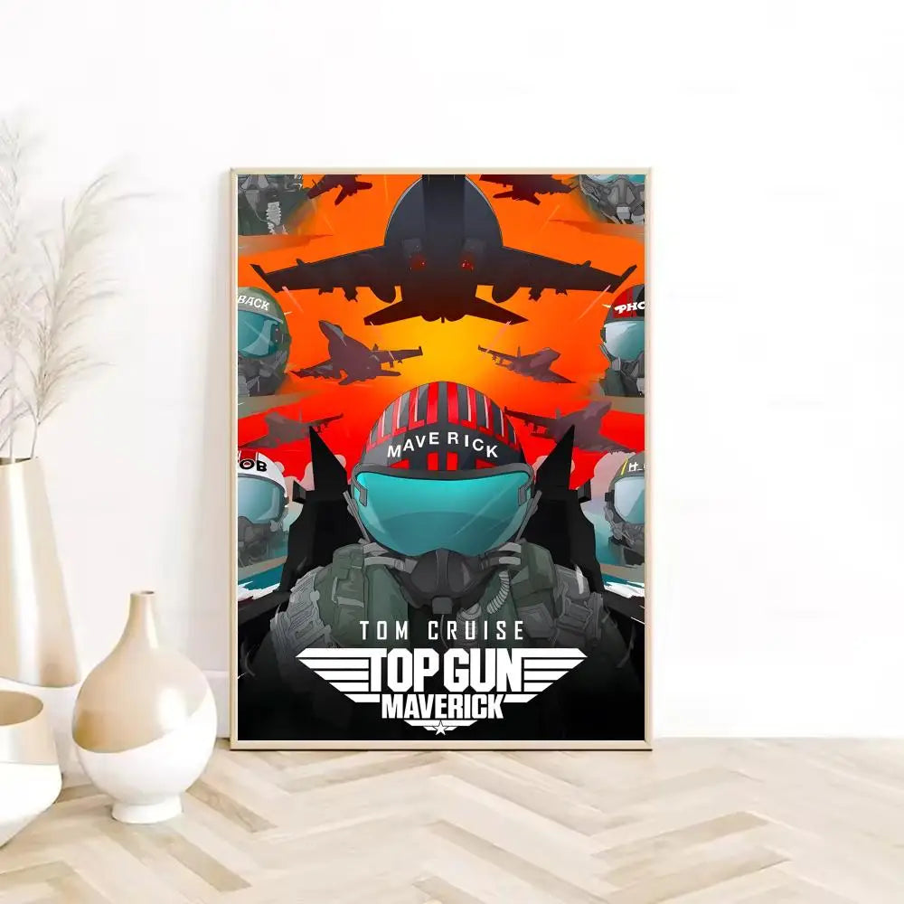Cuadro Canvas Top Gun - Poster Pelicula Clasica Retro HD