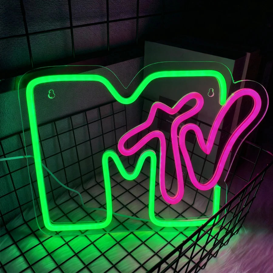 Letrero Neón LED Musical - Decoración Retro