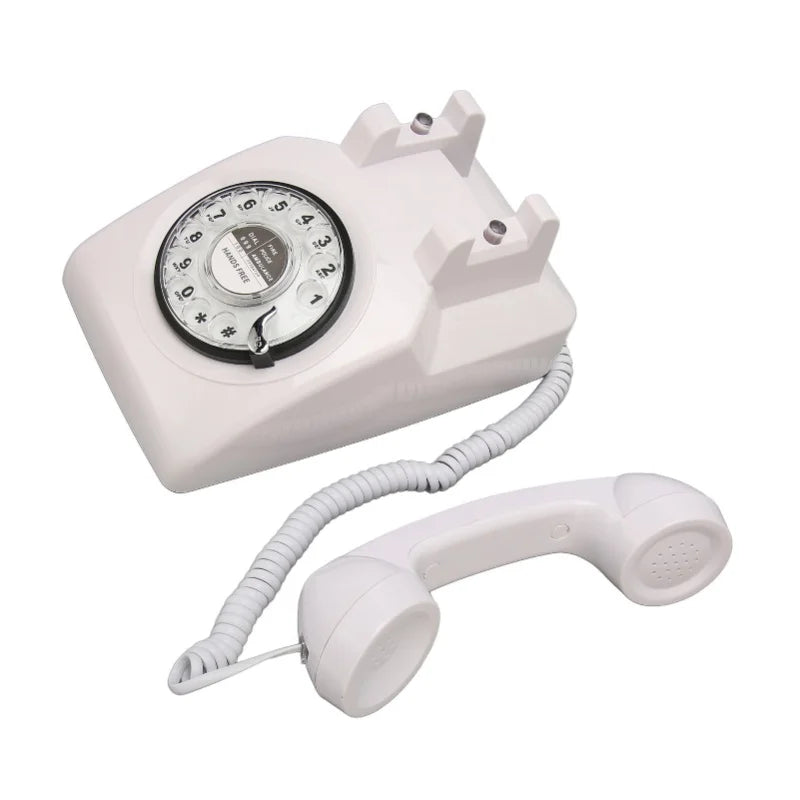 Retro Rotating Phone Old Fashioned Vintage Landline Phone With Mechanical Ringer Speaker For Household Office Hotel