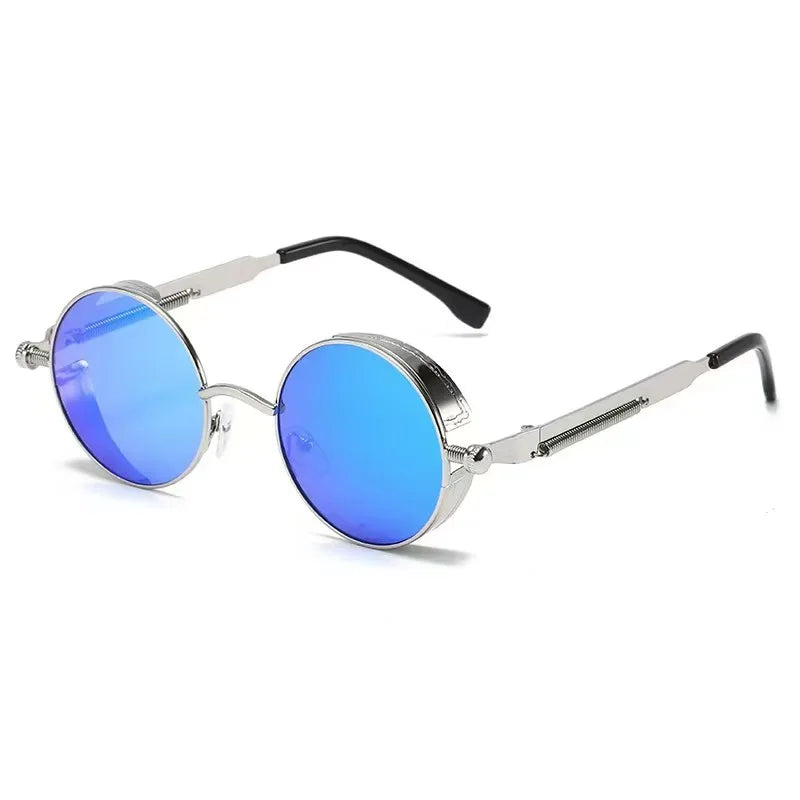 Gafas de Sol Retro Punk Redondas - Protección UV400 Estilo Vintage