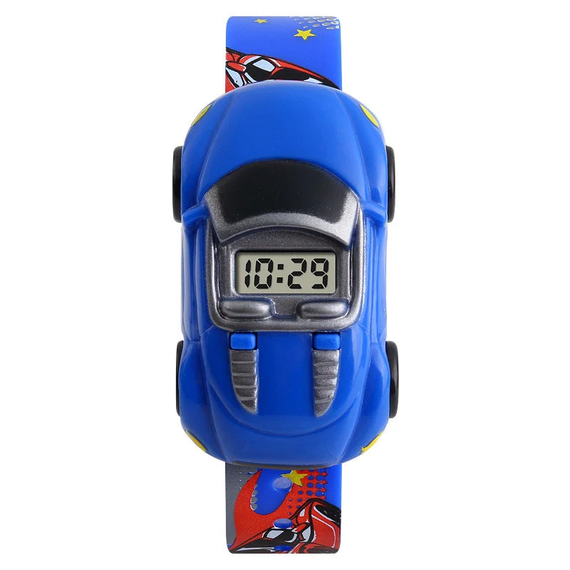 Reloj Digital Infantil LED Carrito - Estilo Retro Deportivo