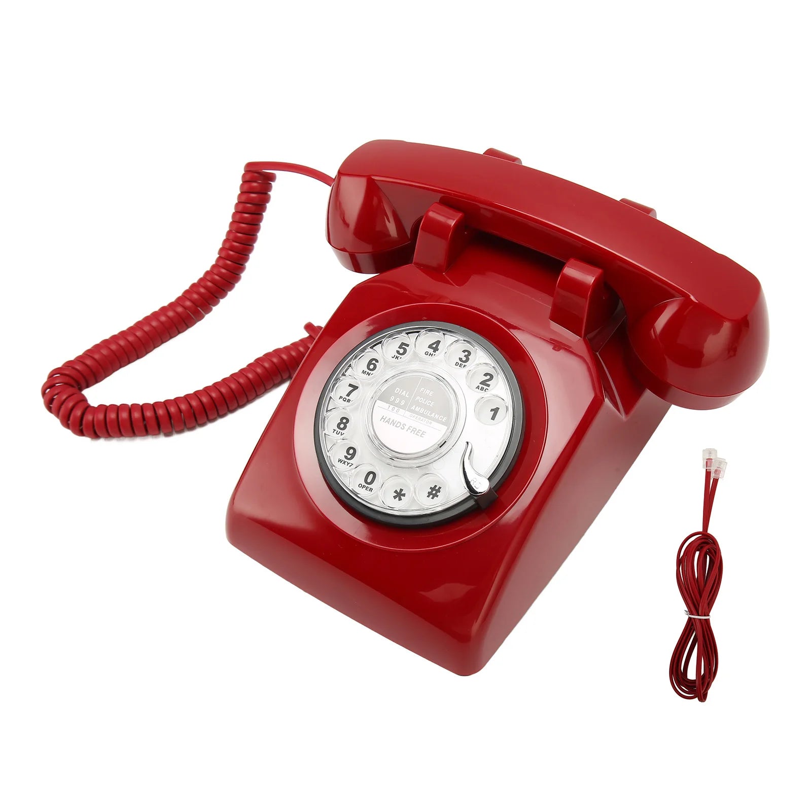 Retro Rotating Phone Old Fashioned Vintage Landline Phone With Mechanical Ringer Speaker For Household Office Hotel