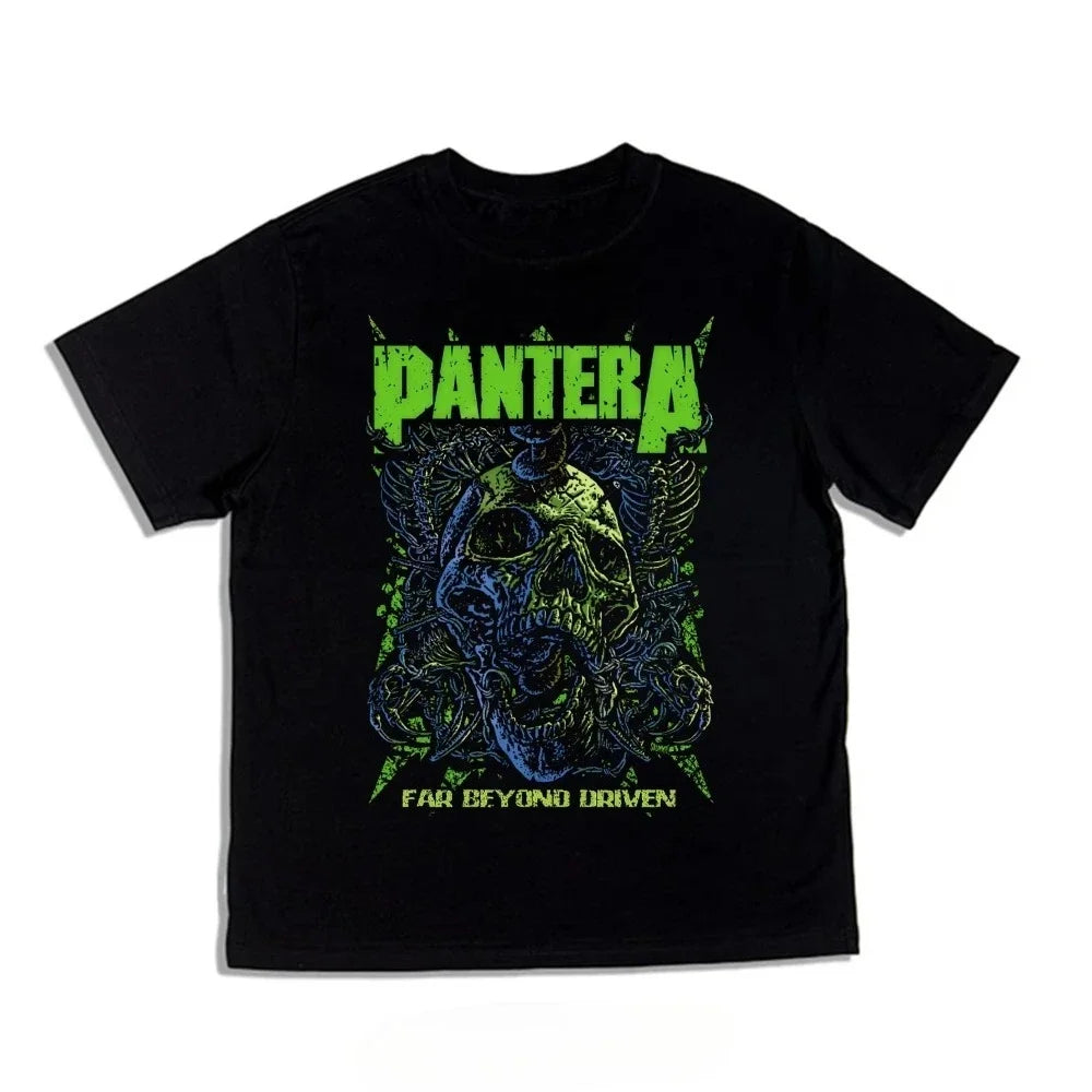 Camiseta Pantera Póster - Heavy Metal Band Oversize Algodón
