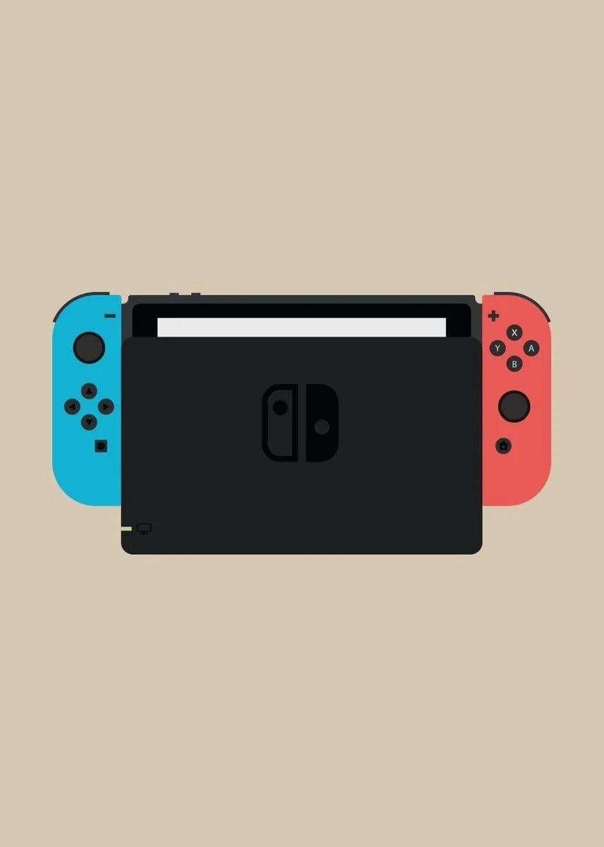 Póster Controles de Videojuegos Retro - Cuadro Decorativo Gamer