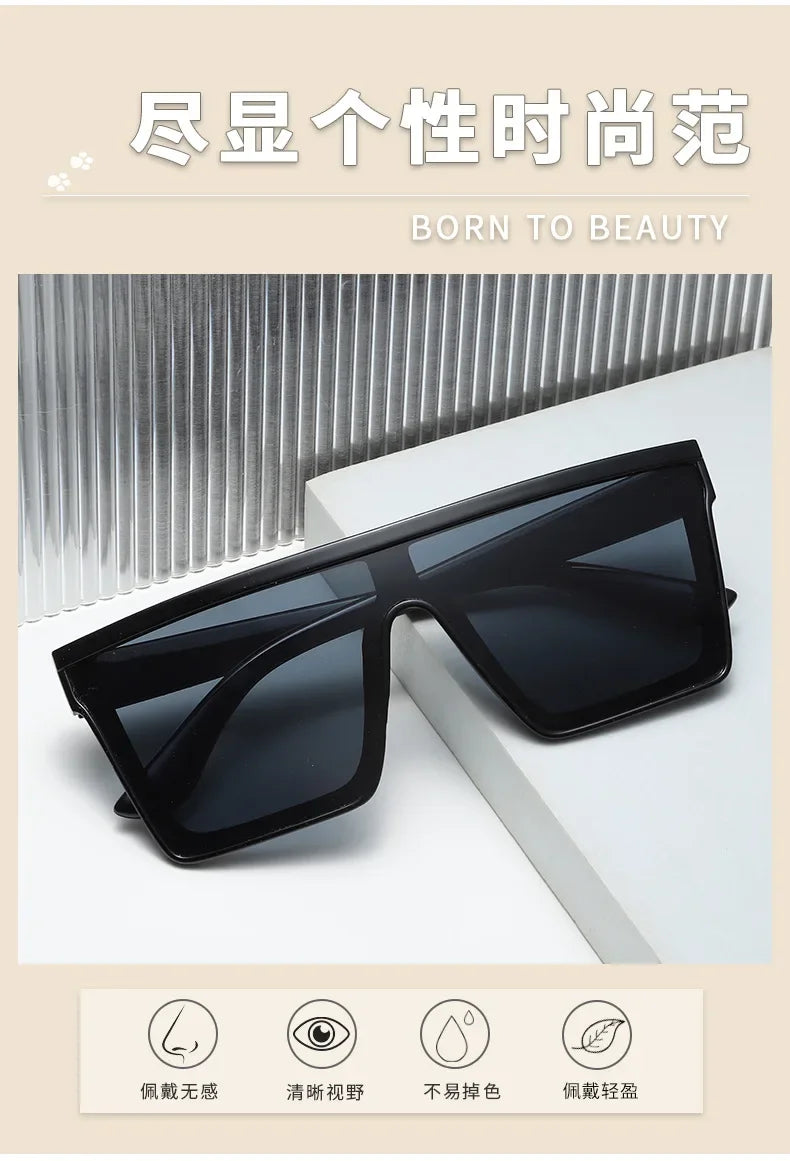 Gafas de Sol Cuadradas Vintage - Espejo Clásico UV400 Mujer