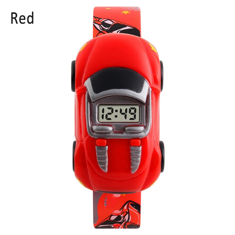 Reloj Digital Infantil LED Carrito - Estilo Retro Deportivo