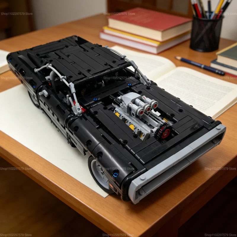 Auto de Carreras Tecnologico 1077 Piezas - Bloques MOC Retro